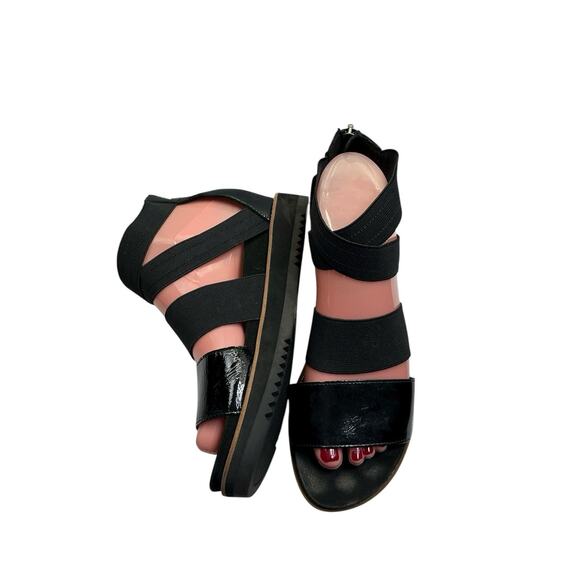 Eileen Fisher Sport Tumbled Patent Leather Sneaker Sandal Size 7.5 Women’s - Picture 3 of 10